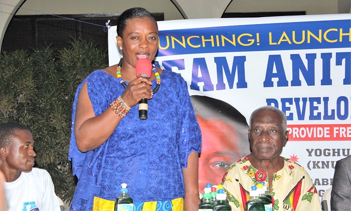 Ms Anita Harriet Abaidoo speaking at the launch of her initiative.